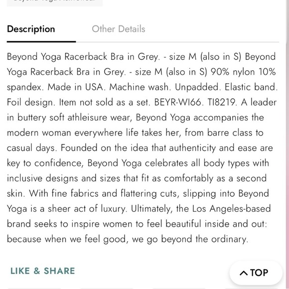 Beyond Yoga Racerback Bra in Foil Tie Dye XS - Picture 9 of 9